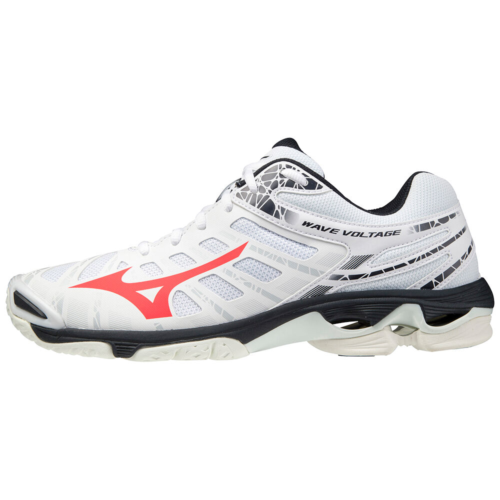 Mizuno Men's Wave Voltage Volleyball Shoes White/Red (V1GA196065-KFT)